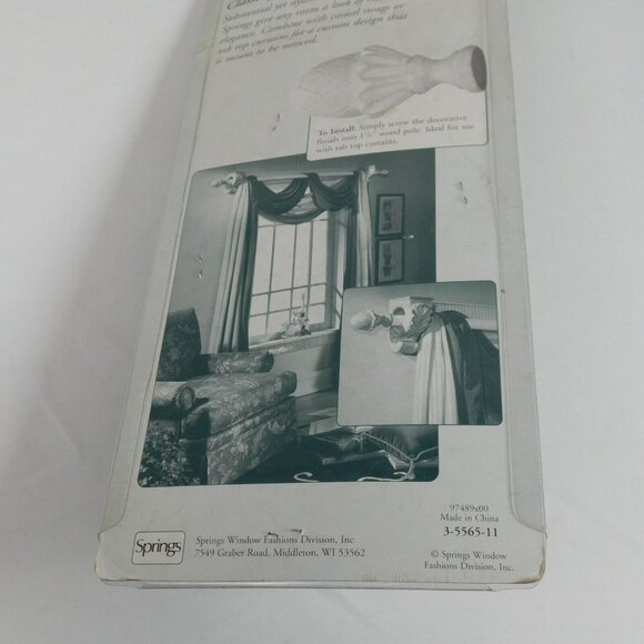 Pineapple Finials New One Pair NeoClassic Decorative Whitewash Finish Springs - Picture 8 of 8